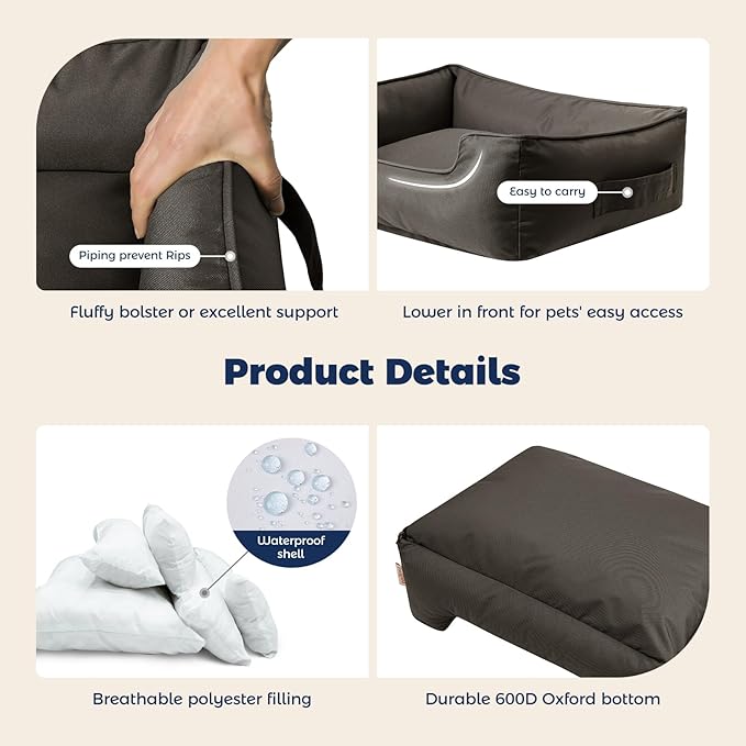 Miguel Waterproof Outdoor Dog Bed for Medium Small Dogs 30 inches