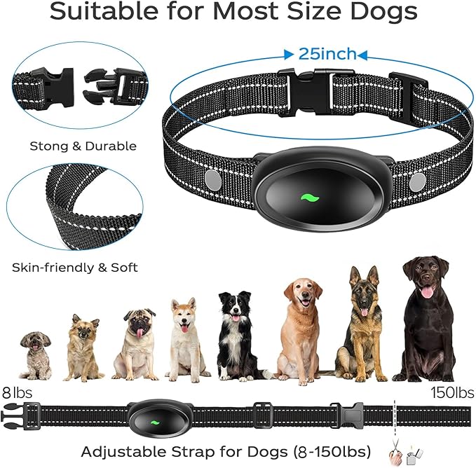 yucca Dog Shock Collar for Small Medium Large Dogs 2 Pack IP67 Waterproof, 3 Training