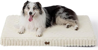 Bedsure Orthopedic Dog Bed for Large Dogs (44x32, Cream)