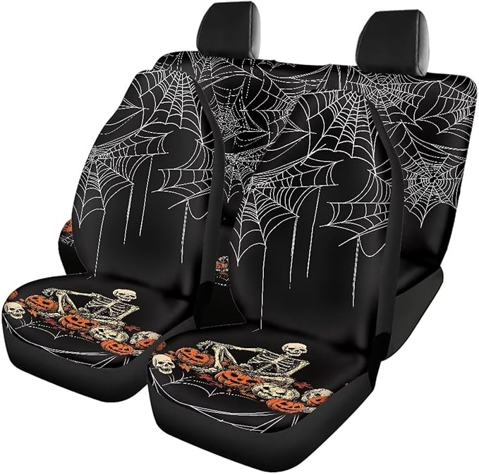 Halloween Web Skeleton Automotive Seat Covers & Accessories