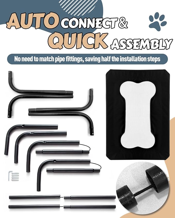 Cooling Elevated Dog Bed 43"x 26" 8" High