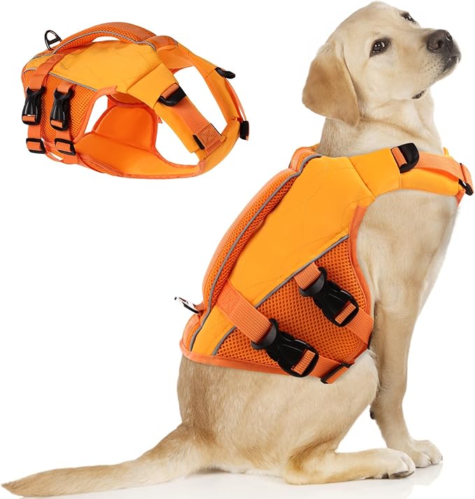 ASENKU Dog Life Jacket with Rescue Handle