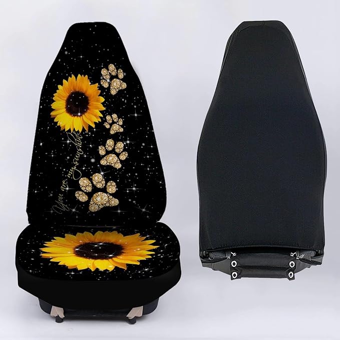 Sunflower Car Seat Covers 2PCS Auto