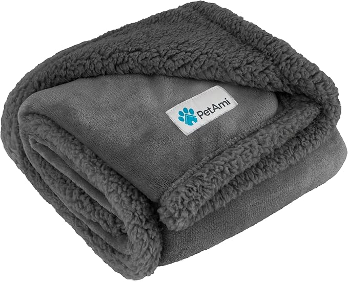 PetAmi WATERPROOF Dog Blanket for Medium Large Dog 60x40 Gray