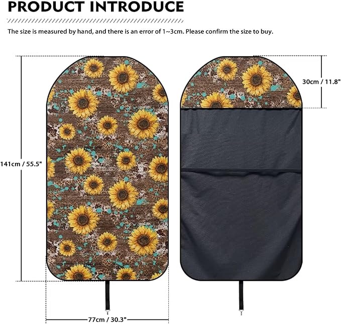 Yewattles Sunflowers Non-Slip Bucket Towel Seat Cover Waterproof