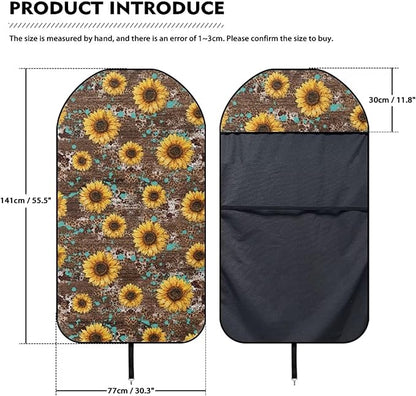 Yewattles Sunflowers Non-Slip Bucket Towel Seat Cover Waterproof