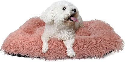 Small Dog Bed for Crate 24x18 Plush Fluffy Puppy Beds Cute 24 inch