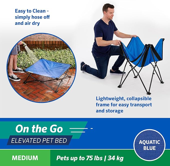 Coolaroo On The Go Cooling Elevated Dog Bed