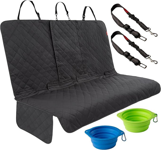 Lusso Gear Dog Car Seat Cover for Back Seat 100% Waterproof,