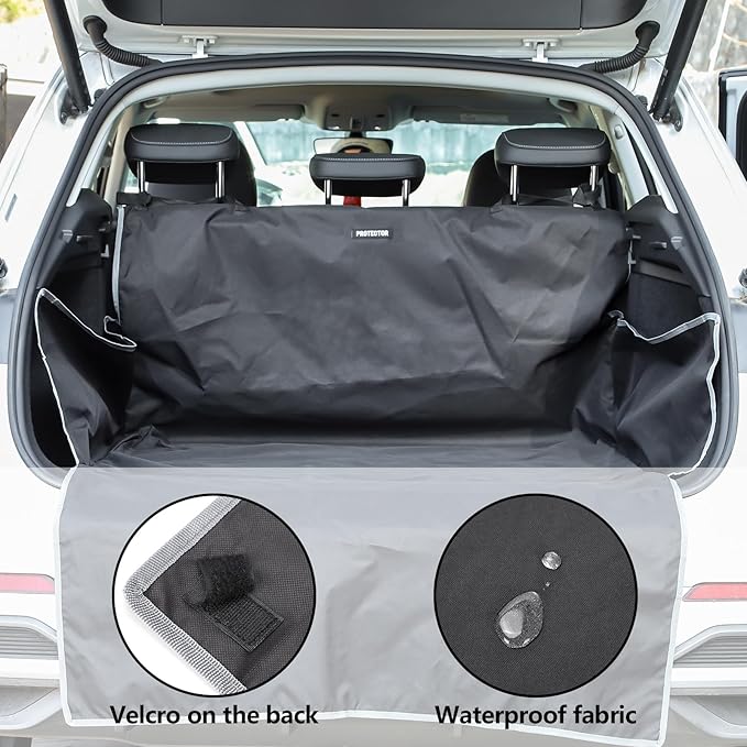 Llamas SUV Cargo Liner for Dogs Waterproof Anti-Slip Prevent Scratch Dog Seat Cover Mat with Bumper Flap Protector Protects Against Dirt & Fur Universal Fit (Black) SN-QCBHDHBX2