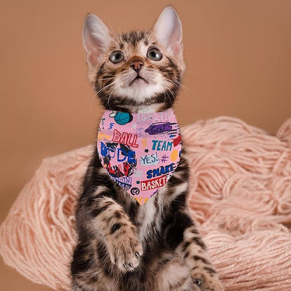 Basketball Dog Bandanas for Small Dogs Breed Cats 18 Inch 7PCS