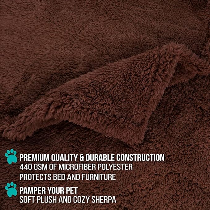 PetAmi Fluffy Waterproof Dog Blanket for Small Medium Dogs 24x32)