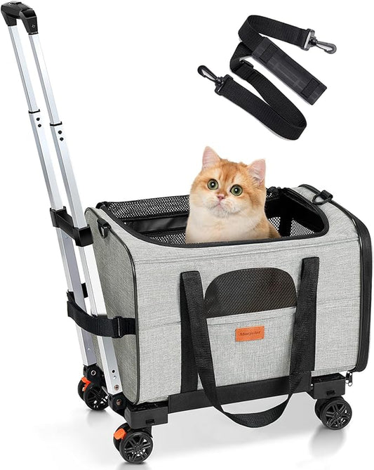 Morpilot Cat Carrier with Wheels Airline Approved