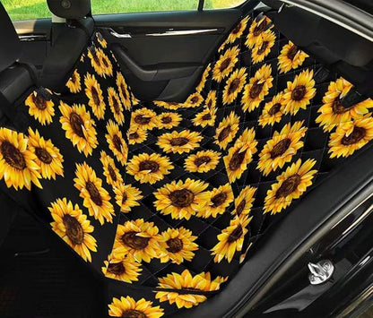 AFPANQZ Sunflower Print Dog Seat Cover for Cars