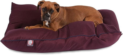 Majestic Pet Rectangle Large Dog Bed Washable – Non Slip Comfy Pet Bed – Dog Crate Bed Super Value Pillow Dog Bed – Dog Kennel Bed for Sleeping 46 x 35 Inch