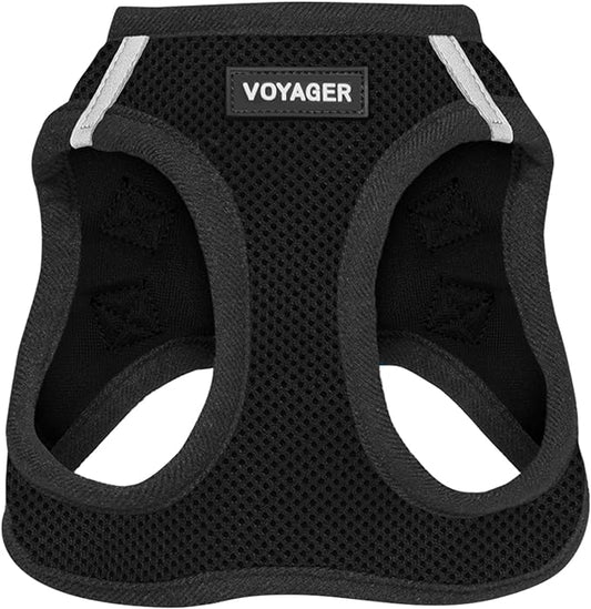 Voyager Step-in Air Dog Harness - All Weather Mesh Step in Vest Harness for Small and Medium Dogs and Cats by Best Pet Supplies - Harness (Black), XS (Chest: 13-14.5")