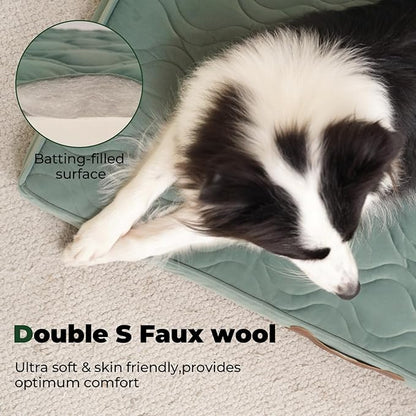 BALANCE Dog Crate Bed，Water-Resistant Orthopedic Dog Beds with Nonskid Bottom