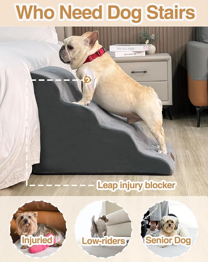 Dog Stairs for Small Dogs 4 Steps
