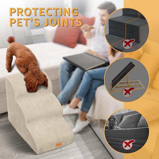 Topmart 3 Tiers Foam Dog Ramps/Steps