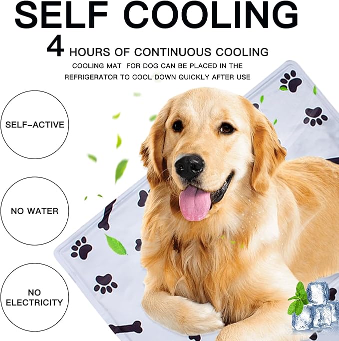 Gel Cooling Mat for Dogs : Outdoor Cooling Pad for Dog (31.4" x 47.2"