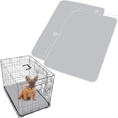 Dog Crate Mat and Washable Pee Pads for Dogs 2 Pack(30"X19") 30 Inch