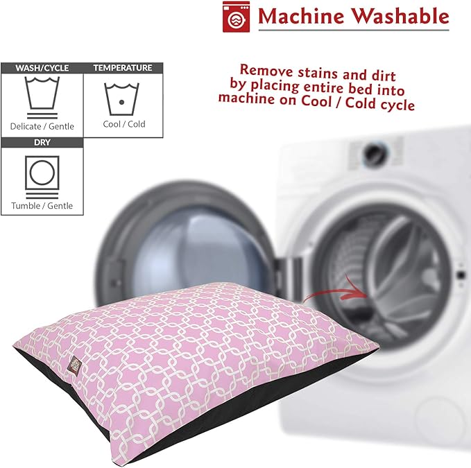 Majestic Pet Rectangle Medium Dog Bed Washable – Non Slip Comfy Pet Bed – Dog Crate Bed Super Value Pillow Dog Bed – Dog Kennel Bed for Sleeping 35 x 28 Inch