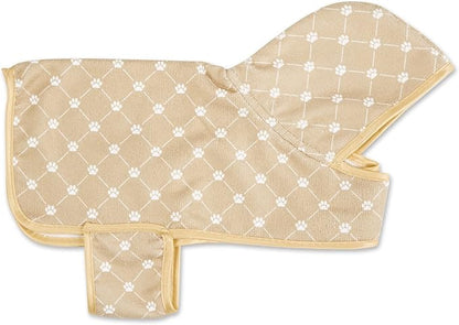 Bone Dry Pet Grooming Towel Collection Embroidered Absorbent Microfiber Drying Set 15x30, Stonewash 3 Count