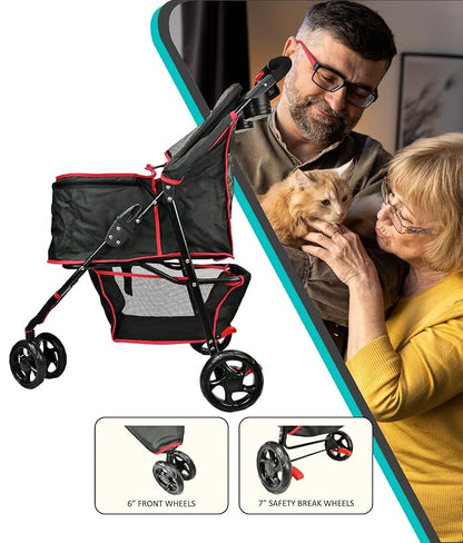 AmorosO Pet Stroller for Convenience and Mobility