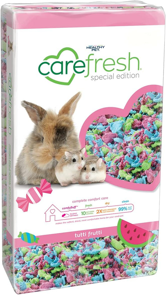 carefresh 99% Dust-Free Tutti Frutti Natural Paper Small Pet Bedding with Odor Control, 10 L