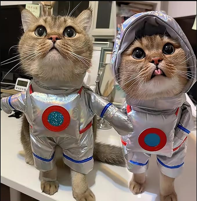 Astronaut Dog Costume Clothes Space Dog Outfit for Pet Small Medium Puppy Cat Halloween Christmas Party Funny Cosplay (Small)
