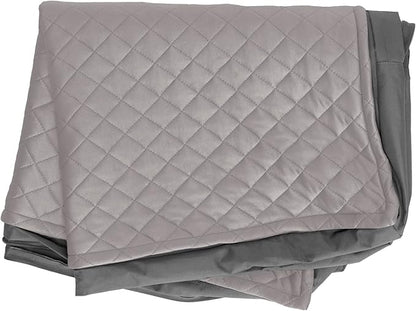 Furhaven Replacement Dog Bed Cover Water-Resistant Indoor/Outdoor Quilt Top Convertible Mattress, Washable - Gray, Jumbo Plus (XX-Large)