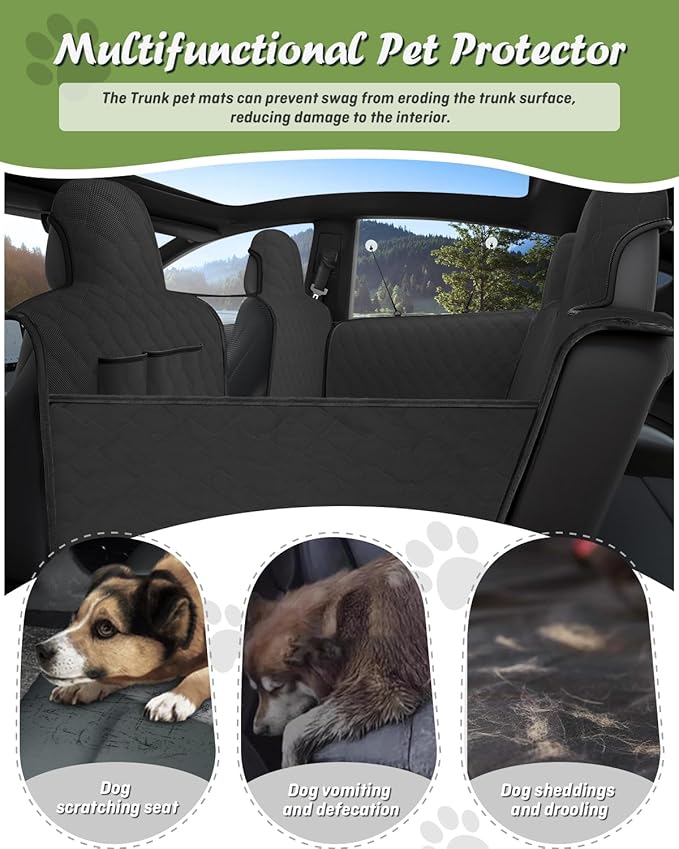 Tesla Model Y Dog Seat Cover for Back Seat 2024 2023 2022 2021 2020,Waterproof Scratch