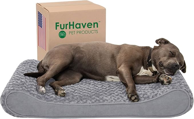 Furhaven Orthopedic Dog Bed for Large/Medium Dogs w/ Removable Washable Cover 38 lbs