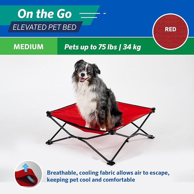 Coolaroo On The Go Cooling Elevated Dog Bed