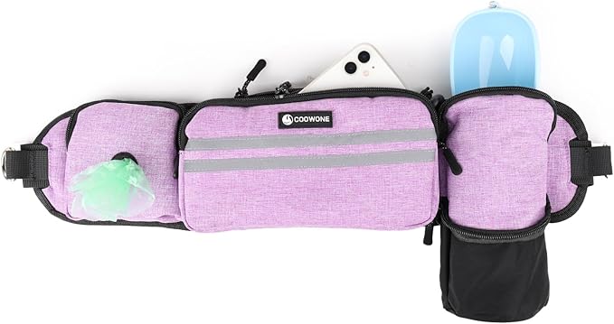 Hands Free Dog Leash with Dog Walking Fanny Pack for Large Medium Small Dogs