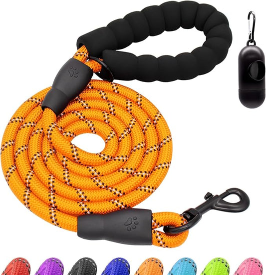 Dog Leash Heavy Duty 4/5/6FT Reflective 5'*1/2'', Orange
