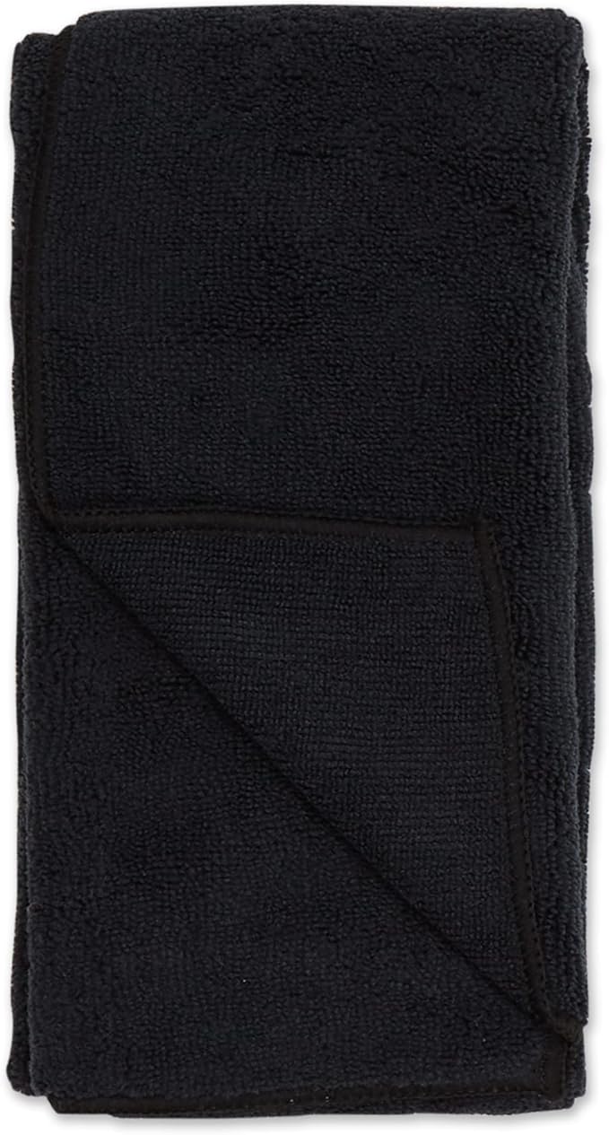 Bone Dry Pet Grooming Towel Collection Embroidered Absorbent Microfiber Drying Set 15x30, Black, 3 Count