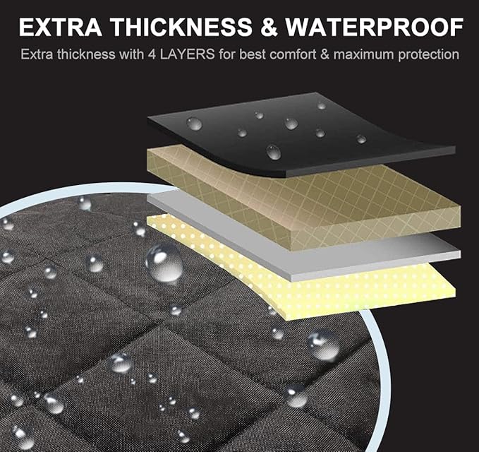 AsFrost Dog Seat Cover Cars Trucks SUVs 600D Waterproof