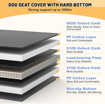 Back Seat Extender for Dogs Truck 300lbs, Waterproof