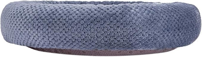 WONDER MIRACLE Fuzzy Deluxe Pet Beds, Super Plush Dog or Cat Beds Ideal for Dog Crates, Machine Wash & Dryer Friendly (24" x 24", Smoked Blue)