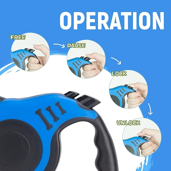 Retractable Dog Leash Automatic Telescopic Tractor Dog Tape 10/16 FT