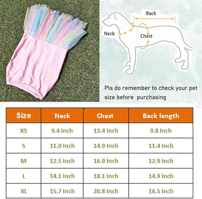 ANIAC Dog Vest Skirt Puppy Princess Dresses Cute Birthday Tutu Skirt Doggy Wedding Outfit Pet Clothing for Cats and Small Medium Dogs (Pink