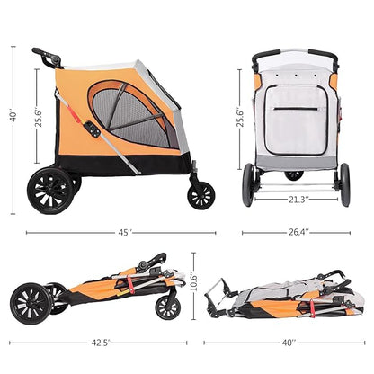 Dog Stroller for Large Dogs 3 Wheel 100 LBS