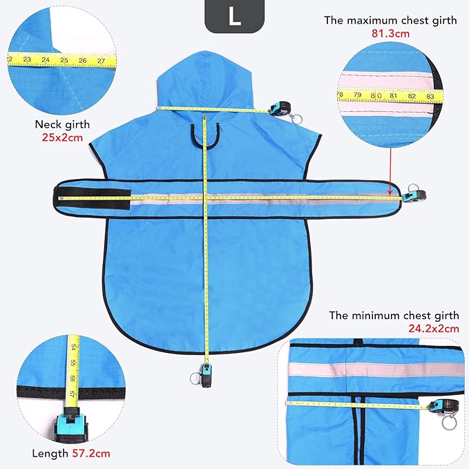 Waterproof Hooded Dog Raincoat