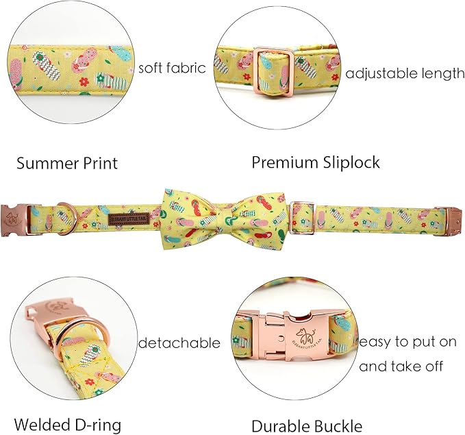 Elegant little tail Dog Collar with Bow