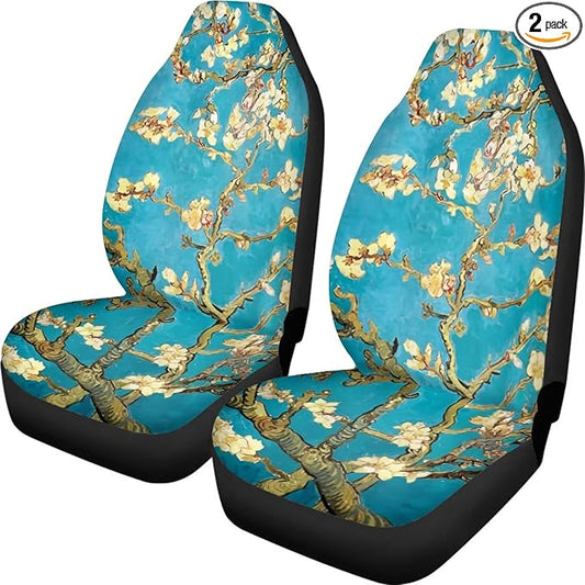 Van Gogh Almond Blossom Car Seat Covers Front Set