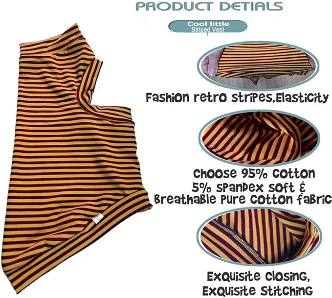 Hairless Cats Stripe Cotton T-Shirt Pet Clothes