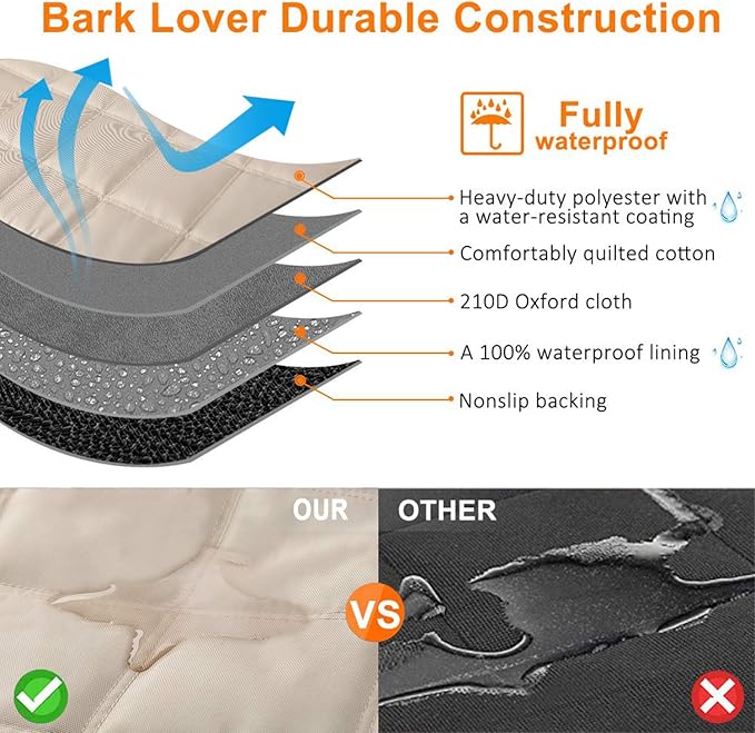 Dog Car Seat Cover for Back Seat Dog Seat Cover Hammock for Truck SUV