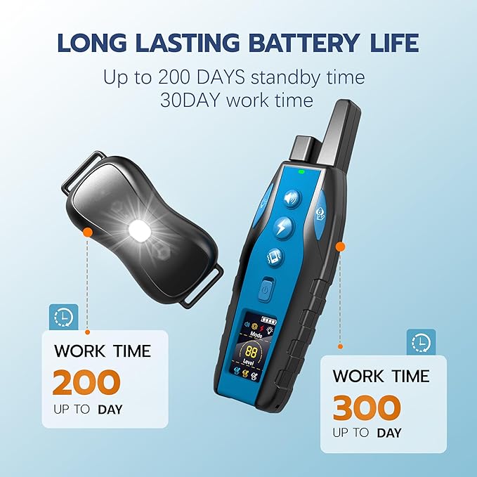 Dog Shock Collar with Remote 3300Ft Dog 60-100lbs Waterproof,