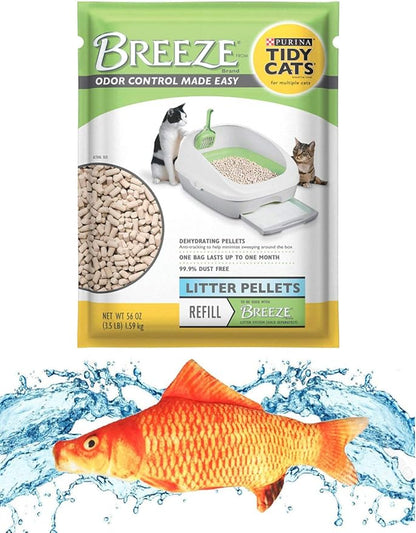 Variety Pack Bundle Including a Triple Strength Catnip Toy and Tidy Cats Breeze Pellets 3.5lb Bag